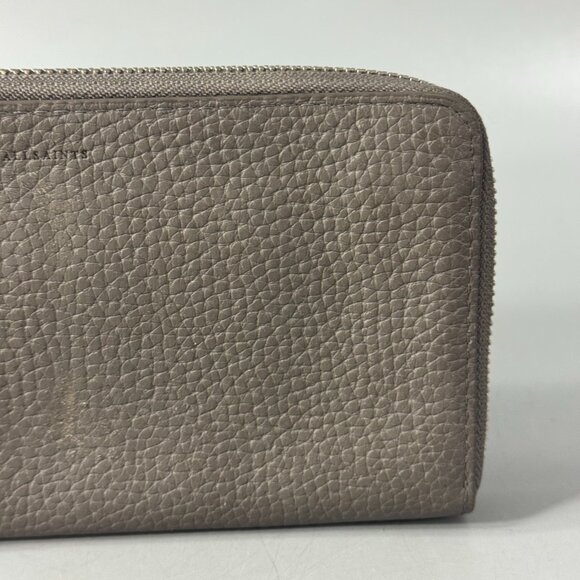 All Saint Fetch Green Leather Zip-Around Long Wallet - Picture 3 of 14